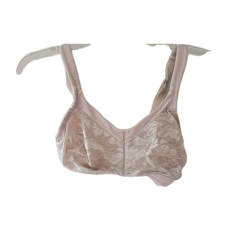 Wacoal Awareness Pink Floral Jacquard Full Figure Seamless Wire Free‎ Bra Sz 34C